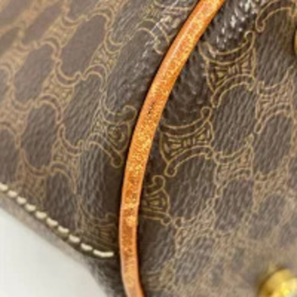 Celine shoulder Macadam brown all canvas bag bucket over tote Brown